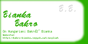 bianka bakro business card